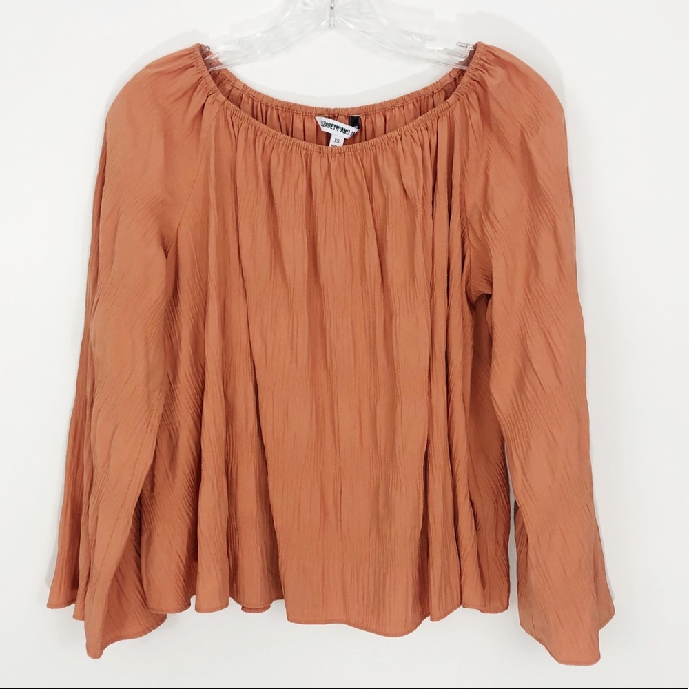 Elizabeth & James Pastel Orange Boho Blouse